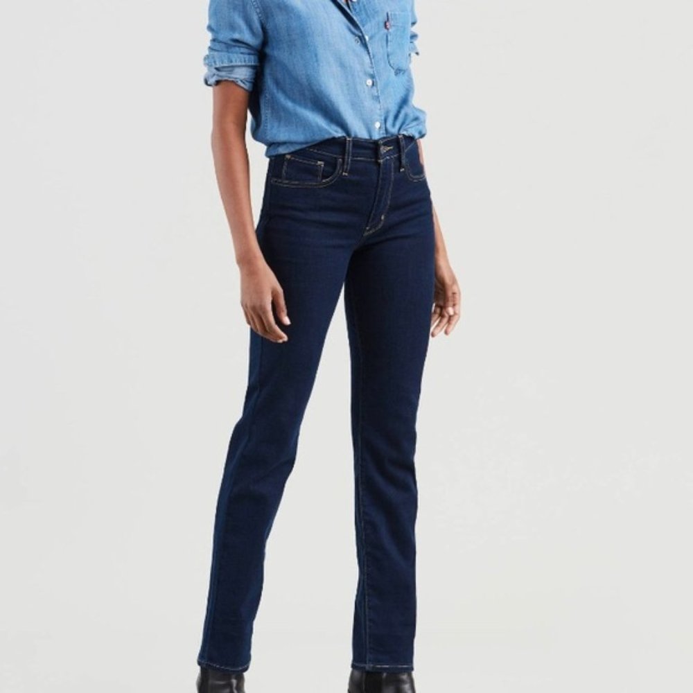 Levi's 724 High Rise Straight Dark Wash Jeans 31